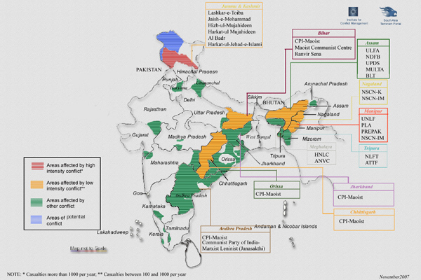 India Conflict Map